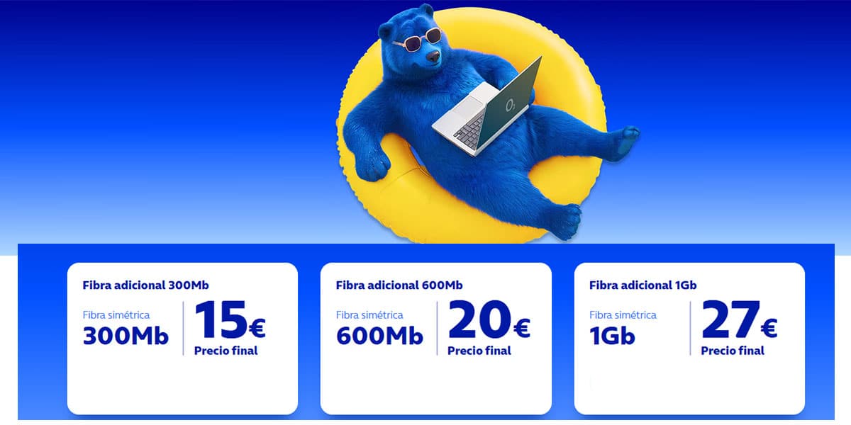 tarifas de fibra de O2 para segundas residencias