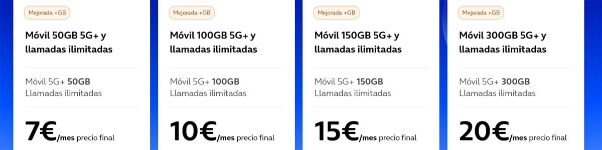 nuevas tarifas móviles de O2